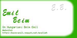 emil beim business card